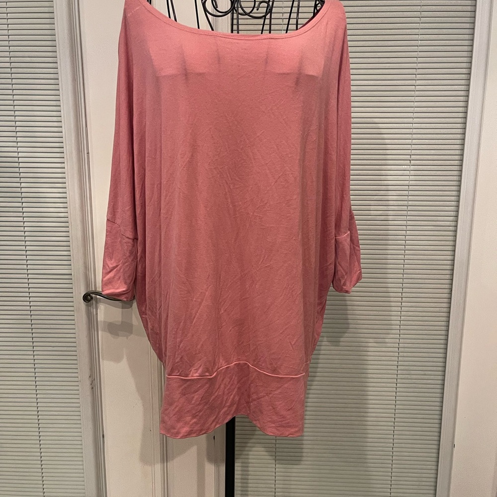Casual Pink Women's Tunic Top